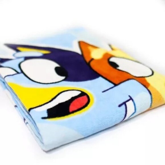 Bluey & Bingo  Beach Towel 100% Cotton 28" X 58" Kids Cartoon Design - Picture 3 of 7